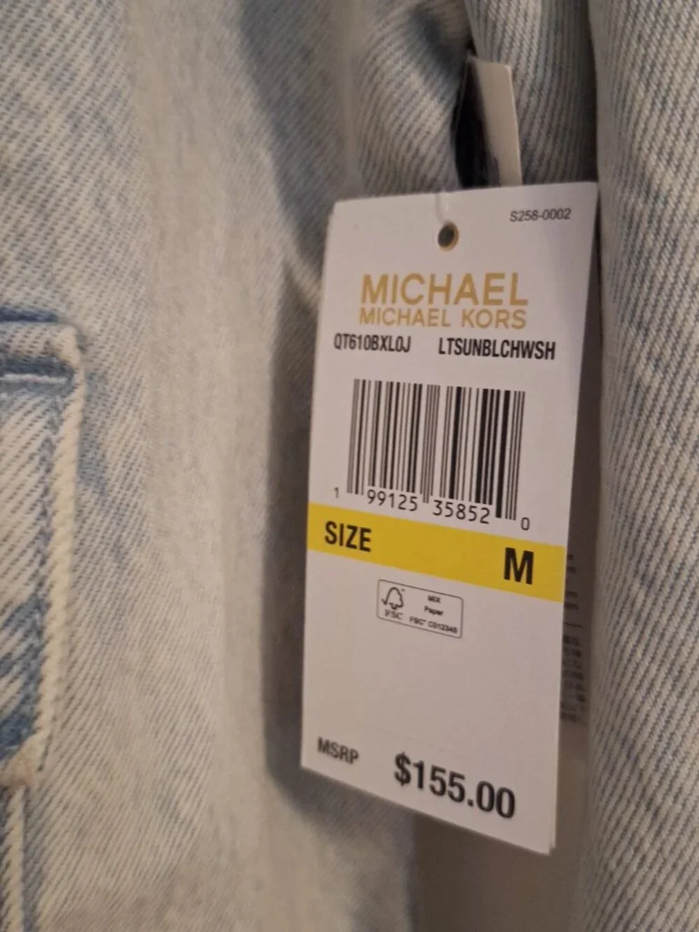 Beautiful light blue jeans jacket MK